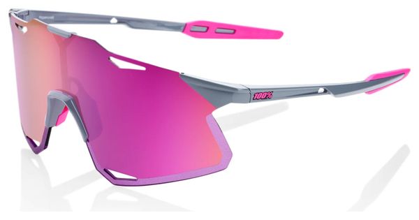 100% Occhiali da sole Hypercraft Tokyo Night Grey / Purple Multilayer Mirror