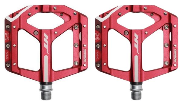 Paire de Pédales Plates HT Components Supreme ANS10 Rouge