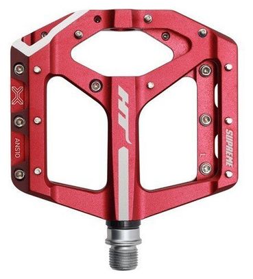 Paire de Pédales Plates HT Components Supreme ANS10 Rouge