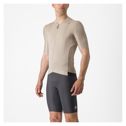 Castelli Espresso Beige Jersey met korte mouwen