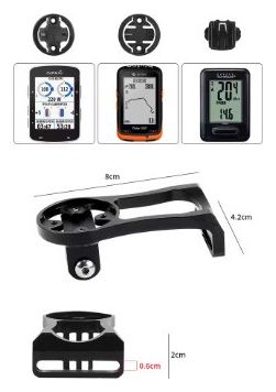 Support guidon déporté Multi-Fonction pour Vélo - Compatible Garmin  GoPro  Bryton  Cat Eye  Eclairage et GoPro
