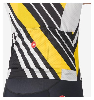 Maglia a maniche corte Heritage Castelli Uomo Nero Bianco Giallo