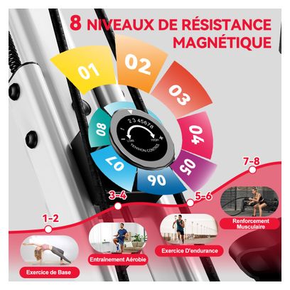 Vélo d'appartement Fitness C magnétique pliable noir