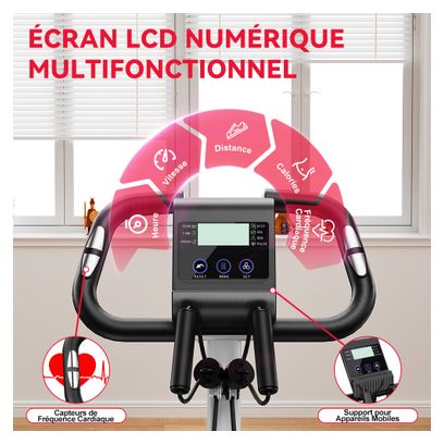 Vélo d'appartement Fitness C magnétique pliable noir