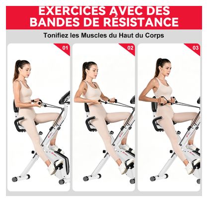 Vélo d'appartement Fitness C magnétique pliable noir