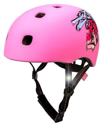 Casque de Vélo Skater pour Ados et Adultes| Grafitti Rose |EN1078 Certifié