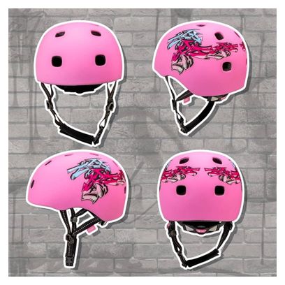 Casque de Vélo Skater pour Ados et Adultes| Grafitti Rose |EN1078 Certifié