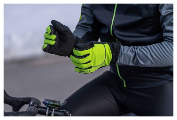Rogelli Essential Winter Long Velohandschuhe - Herren - Fluor