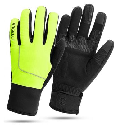 Gants Velo Long De Hiver Rogelli Essential - Homme - Fluor