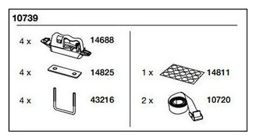 Thule 10739 Kit de fixation Easy Snap bleu-THULE