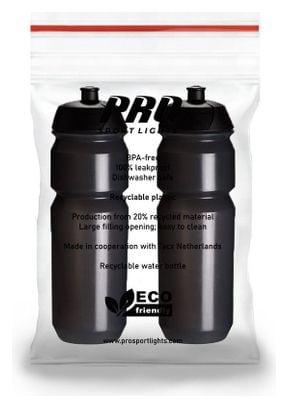 2x Bidons 750 ml - Noir transparent