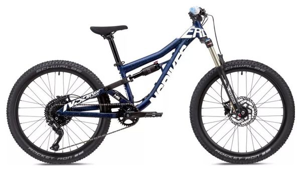 NS Bikes Nerd JR MTB full-suspension per bambini Shimano Deore 10S 24'' Blue 2024