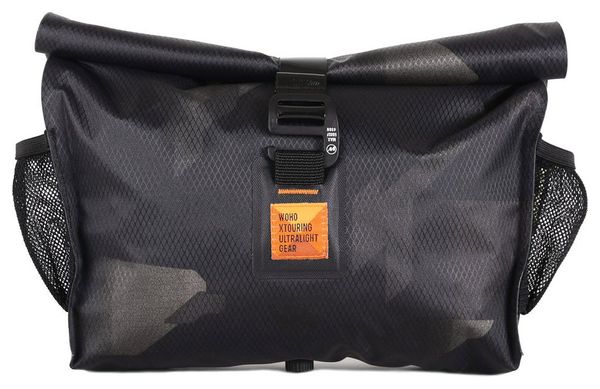 Sacoche de Guidon Woho XTouring Add-on Handlebar Pack Dry 3L Noir Cyber-Camo Diamond