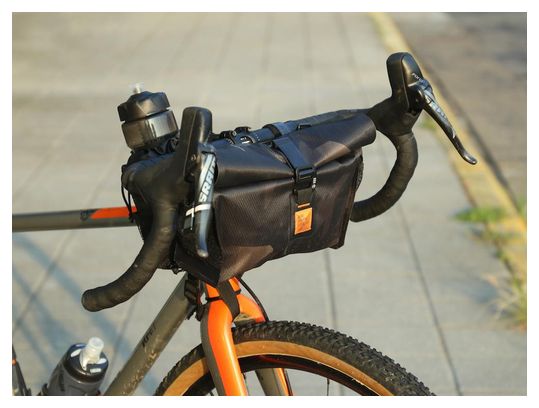 Woho XTouring Add-on Handlebar Pouch Pack Dry 3L Black Cyber-Camo Diamond