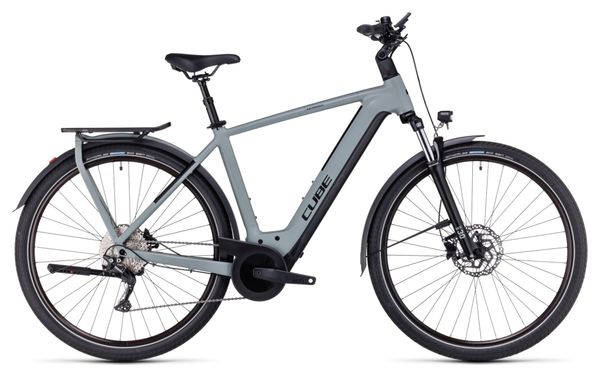 Vélo de Ville Électrique Cube Kathmandu Hybrid One 625 Shimano Deore 10V 625 Wh 700 mm Gris Vert Swamp 2023