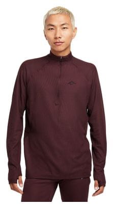 Heren Nike Trail Red 1/2 Zip Top