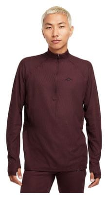 Haut 1/2 zip Nike Trail Rouge Homme