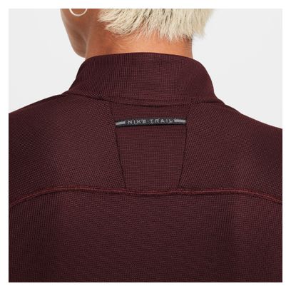 Heren Nike Trail Red 1/2 Zip Top