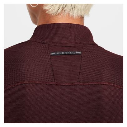 Haut 1/2 zip Nike Trail Rouge Homme