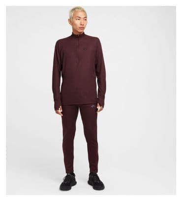 Top 1/2 Zip Nike Trail Red Uomo