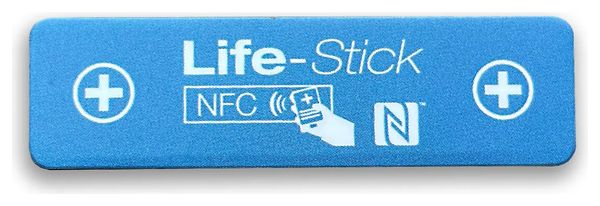 Autocollant LifeStick RIDE - Contient vos informations vitales et contacts d'urgence