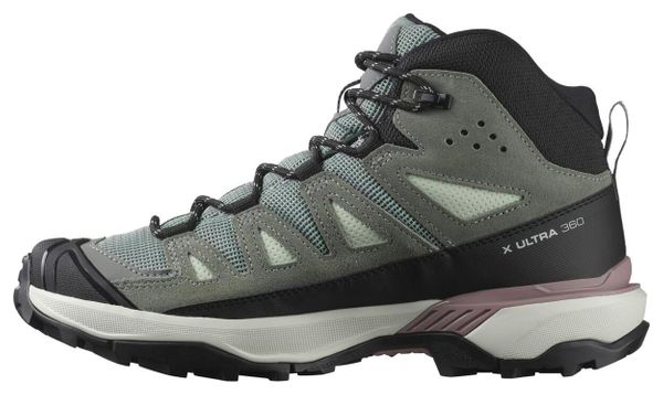 Chaussures de Randonnée Salomon X Ultra 360 Leather Mid GTX Vert Femme