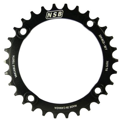 NSB Single Chainring 12S Variable Tooth 104mm Black