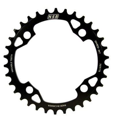 NSB Single Chainring 12S Variable Tooth 104mm Negro