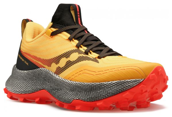 Chaussures Trail Saucony Endorphin Trail Jaune Rouge Homme