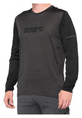 Ridecamp 100% Long Sleeve Jersey Black / Grey