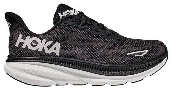 Hoka Clifton 9 Laufschuhe Schwarz Weiß