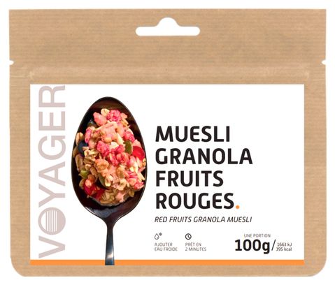 Voyager Muesli de Granola de Frutos Rojos Liofilizado 100g