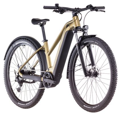 VTT Électrique Semi-Rigide Cube Reaction Hybrid Performance 500 Allroad Trapeze Shimano Cues 9V 500 Wh 29'' Or Lime 2025