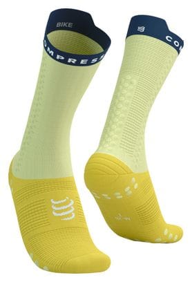 Compressport Pro Racing v4.0 Fietssokken Geel/Groen/Blauw