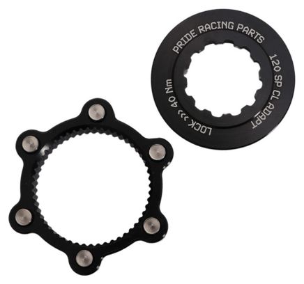 Adaptador de rotor Pride Racing SP de 120 mm y 6 tornillos para bujes Center Lock