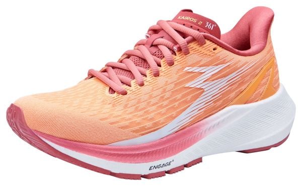 Chaussures de running 361-Kairos 2 Papaya Orange/White