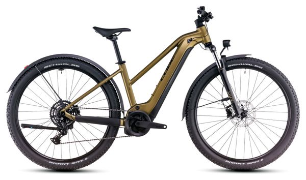 VTT Électrique Semi-Rigide Cube Reaction Hybrid Performance 500 Allroad Trapeze Shimano Cues 9V 500 Wh 27.5'' Or Lime 2025