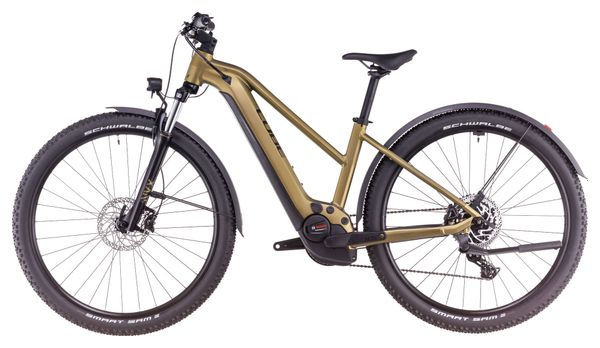 VTT Électrique Semi-Rigide Cube Reaction Hybrid Performance 500 Allroad Trapeze Shimano Cues 9V 500 Wh 27.5'' Or Lime 2025