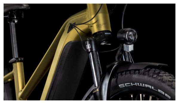 VTT Électrique Semi-Rigide Cube Reaction Hybrid Performance 500 Allroad Trapeze Shimano Cues 9V 500 Wh 27.5'' Or Lime 2025
