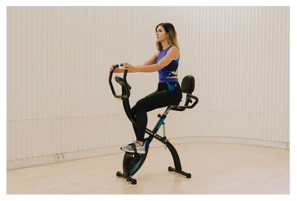 Vélo d'appartement Pliable ION Fitness Xtri - magnétique - LCD - Poids maximum: 105 kg