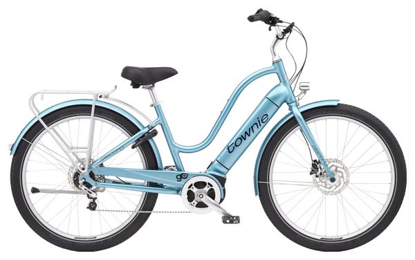 Vélo de Ville Électrique Electra Townie Path Go! 5i Shimano Nexus 5V 500 Wh 27.5'' Bleu Aqua Metallic 2020