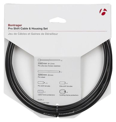 Bontrager Road Pro 4mm Cable &amp; Shroud Kit Black