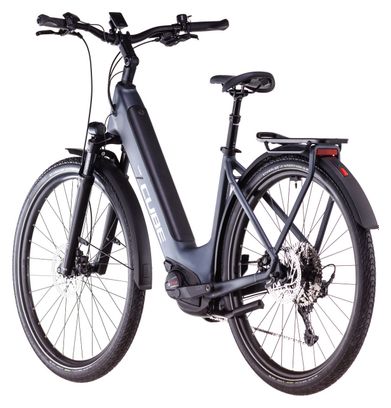 VTC Électrique Cube Touring Hybrid Pro 625 Easy Entry Shimano Cues 11V 625 Wh 700 mm Gris Metallic 2025