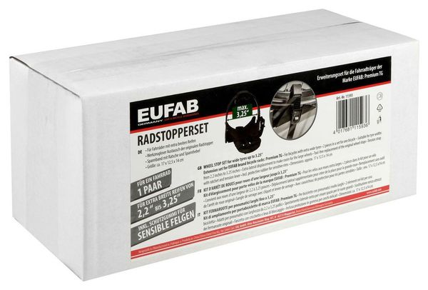 Bloque-roues Eufab Premium Pour Porte-vélo Sur Attelage 2/3 Pneus