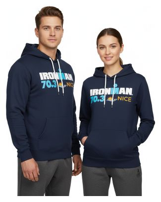 Ironman 70.3 Frankrijk Hoodie marineblauw