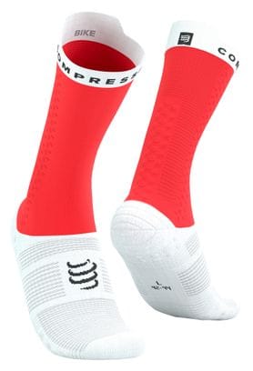 Compressport Pro Racing v4.0 Bike Socks Rot/Weiß