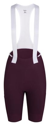 Culote corto con tirantes Rapha Brevet Element Cargo Burdeos para mujer