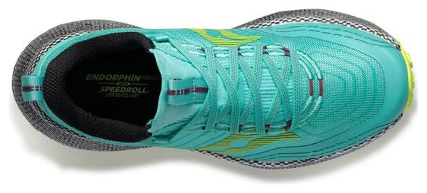 Saucony Endorphin Trail Trail Running Shoes Green Yellow Women
