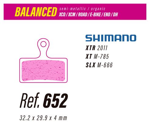 Paire de Plaquettes Less Brakes Shimano XTR / XT / SLX