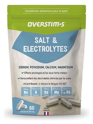 Overstims Salt & Electrolytes Food Supplement 60 capsule pill-box